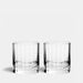 Set of Two Double Old Fashioned Tumblers - Fluted