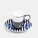 Platinum Espresso Cup & Saucer - Superstripe
